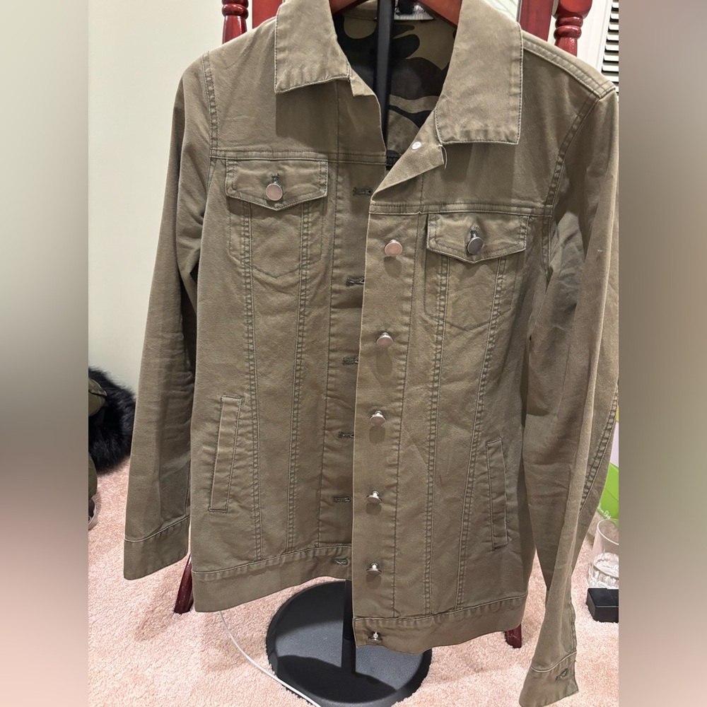 Rock‎ & Republic Olive Green Utility Denim Jacket Women’s XS